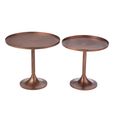 Accent Table - Round - 2 Tier - Bronze - Aluminium