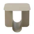 Side Table - Square - Beige - Metal