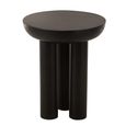 Trio Side Table - Round - Black - Mango Wood