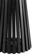 Vincent Side Table - Round - Slatted - Black - Mango Wood