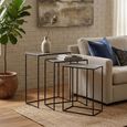 Nest of Tables - 3 Tier - Black - Aluminium