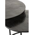 Oxidize Nest of Tables - Round - 3 Tier - Antique Black - Metal