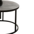 Oxidize Nest of Tables - Round - 3 Tier - Antique Black - Metal