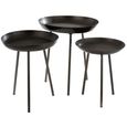 Side Table - Round - 3 Tier - Tripod Leg - Matt Dark Grey - Metal