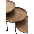 Nest of Tables - Round - 3 Tier - Rust - Aluminium