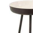 Side Table - Round - 3 Tier - Tripod Leg - White and Black - Metal