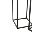 Side Table - Square - 2 Tier - Black - Metal