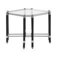 Allessi End Table - Clear Glass and Chrome - Octagonal