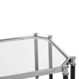 Allessi End Table - Clear Glass and Chrome - Octagonal