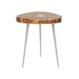Almora Side Table - Log - Acacia Wood and Metal
