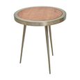 Almora Side Table - Round - Acacia Wood and Metal