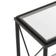 Axis Side Table - Clear Glass with Black Metal