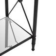 Axis Side Table - Clear Glass with Black Metal