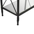 Axis Side Table - Clear Glass with Black Metal
