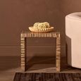Bambusa Side Table - Square - Bamboo Inlay