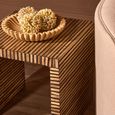 Bambusa Side Table - Square - Bamboo Inlay