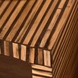 Bambusa Side Table - Square - Bamboo Inlay