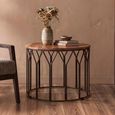 Boho Side Table - Large Round - Mango Wood
