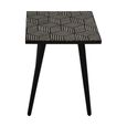 Boho Side Table - Black Bone Inlay - Square