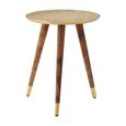 Boho Side Table - Carved Gold - Round