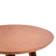 Boho Side Table - Copper Carved - Round