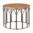 Boho Side Table - Large Round - Mango Wood