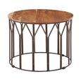 Boho Side Table - Large Round - Mango Wood
