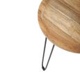 Boho Side Table - Small Round with Hairpin Legs - Mango Wood