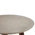 Boho Side Table - White Carved - Round