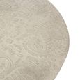 Boho Side Table - White Carved - Round