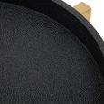 Cardoba Side Tables - Set of 2 - Black Faux Shagreen with Gold Legs - Round
