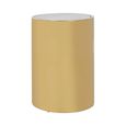 Carlox Side Table - Small - Round - White Marble Effect with Gold Metal