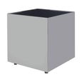 Carlox Side Table - Square - Black Glass and Chrome