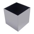 Carlox Side Table - Square - Black Glass and Chrome
