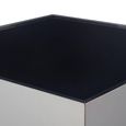 Carlox Side Table - Square - Black Glass and Chrome