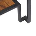 Cibo Side Table - 2 Tier - Square - Clear Glass with Black Metal