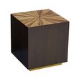 Gabelle Side Table - Square - Dark Bamboo Wood - Sunburst