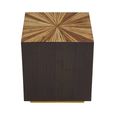 Gabelle Side Table - Square - Dark Bamboo Wood - Sunburst