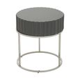 Genoa Side Table - Round - Grey
