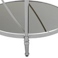 Hoffmann Side Table - Round - Black Glass with Silver Metal