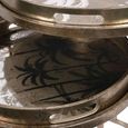 Clearance - Palm Tree Side Tray Table - Gold Metal - Round - Set of 2 - FSS17354