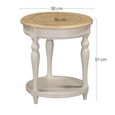 Chateau Side Table - Round - Grey Painted - Pine