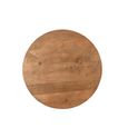 Salvator Fluted Side Table - Round - Natural - Mango Wood