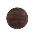 Salvator Fluted Side Table - Round - Walnut - Mango Wood