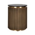 Ironville Brass Ribbed Round Side Table