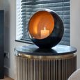 Ironville Brass Ribbed Round Side Table