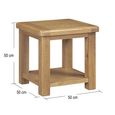 Dorchester Lamp Table - Square - Rustic Oak
