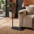 Brix Amy Side Table - Oval - Black - Glass and Metal