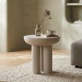 Brix Jez Side Table - Round - Off White - Metal