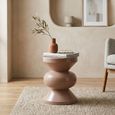 Brix Ole Side Table - Round - Vintage Pink - Metal